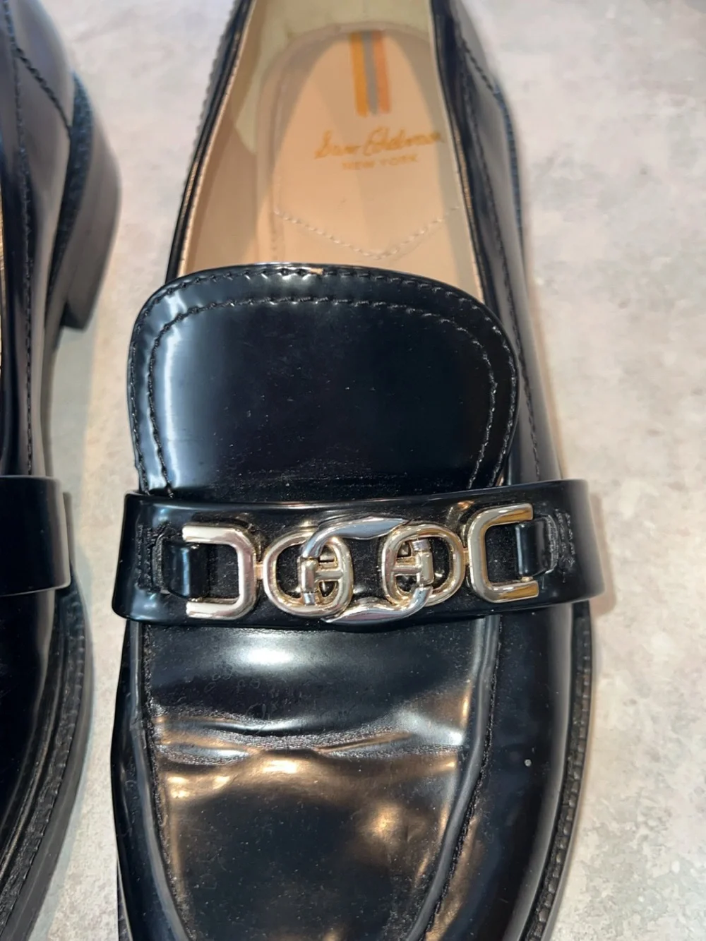 Sam Edelman Womens Leather Christy Loafer Sz 8.5 black